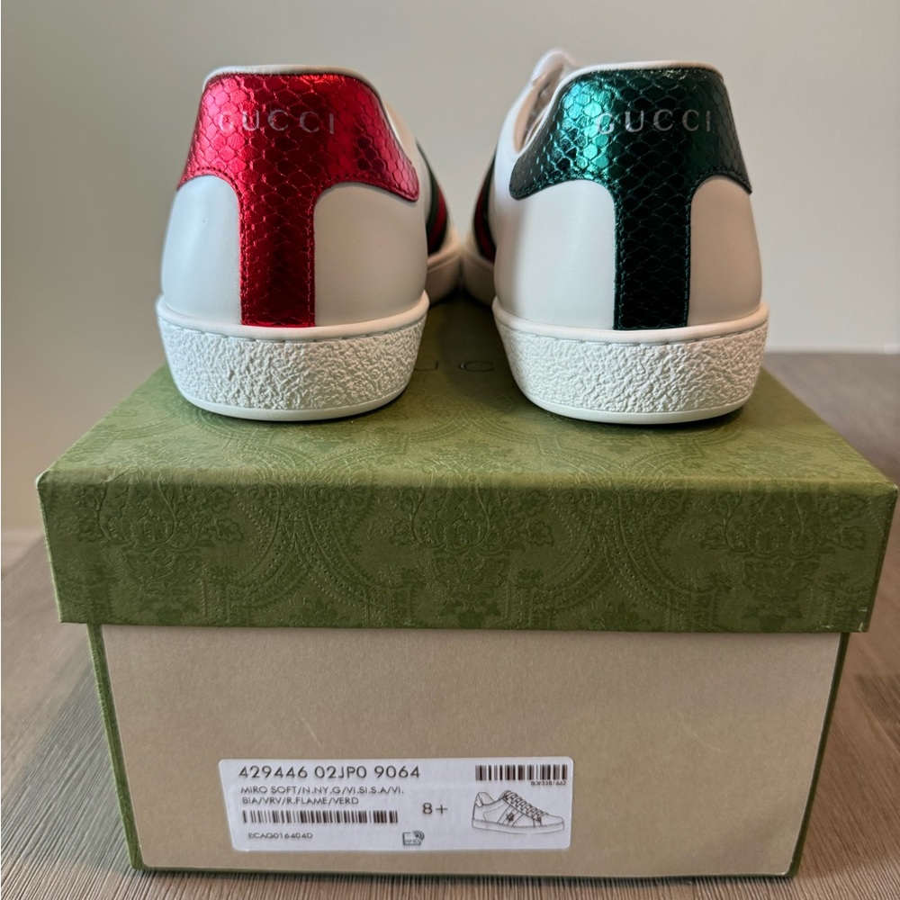 GUCCI MEN'S ACE EMBROIDERED SNEAKER | SIZE 8.5 UK MEN | SIZE 9 US MEN - Picture 4 of 8